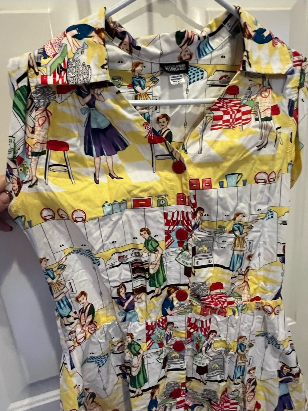 RARE Retrolicious 1950s Print Dress